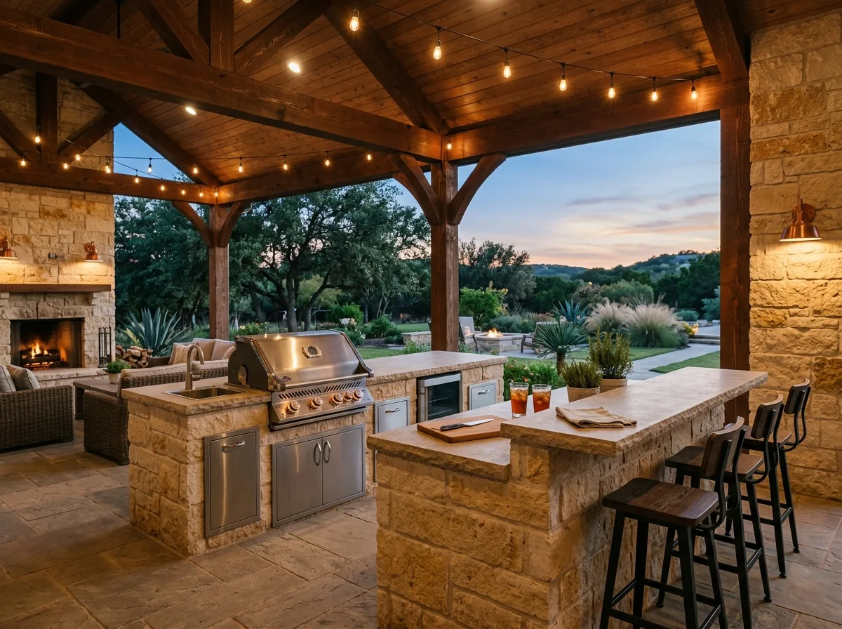 Rim Rock outdoor kitchen with bar