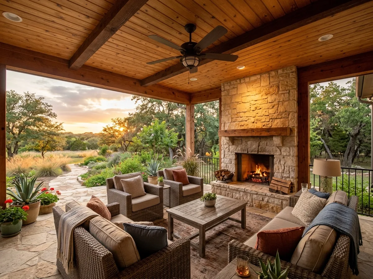 Westlake outdoor kitchen on the lake side